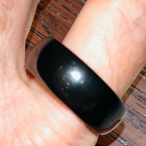 Sleek Black Hematite Ring